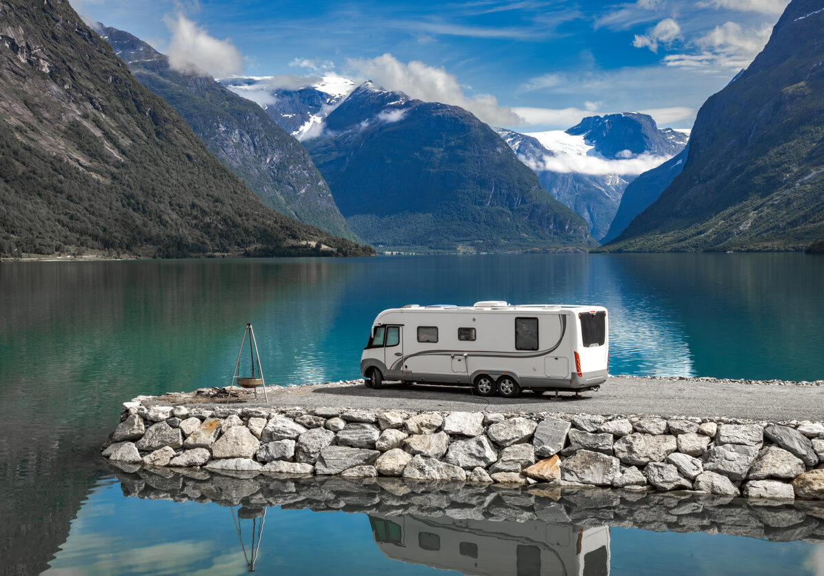 RV Next To Lake